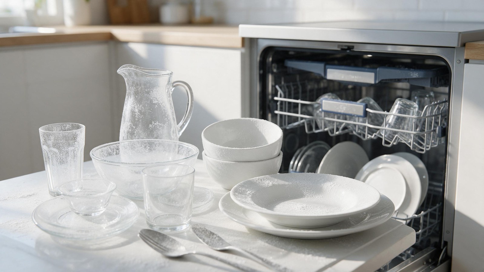 Dishwasher White Film Hard Water
